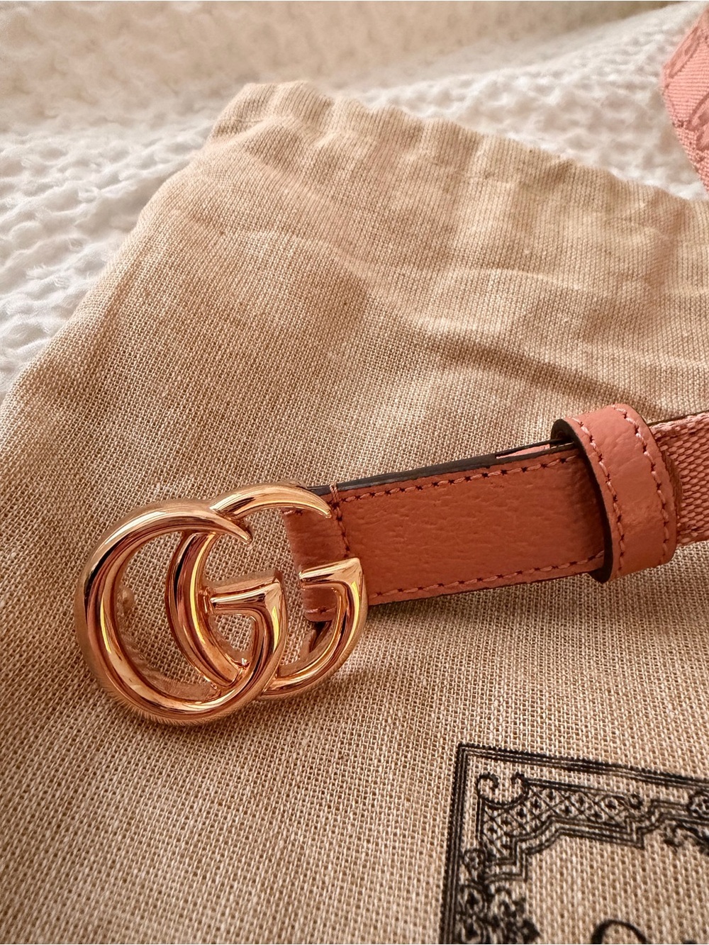 Gucci GG Belt Rose Gold - Picture 3 of 9